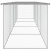 vidaXL Galvanized Steel Chicken Cage with Roof, Light Gray - Spacious Pen for Chicken and Small Pets, Integrated Mesh Design for Ventilation - 4 of 4