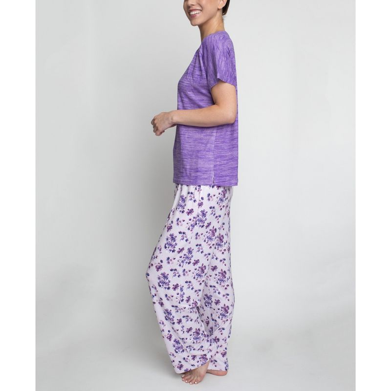 Hanes Morning Meditation Short Sleeve Pajama Set, 3 of 4