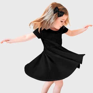 City Threads Jersey Short Sleeve Girls Twirly Skater Dress - USA-Made - 1 of 4