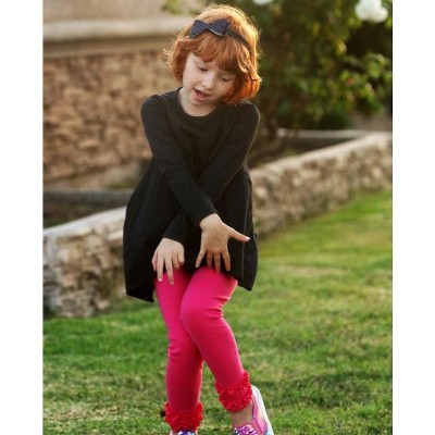 City Threads Cotton Soft Jersey Girls Long Sleeve Shark Bite Tunic | Forest Green - 4Y — фото 4