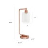 Simple Designs 4pk Bronson Antique Style Industrial Iron Lantern Desk Lamp Rose Gold - 3 of 4