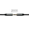 SatelliteSale Auxiliary 3.5mm Audio Jack Male to Female Digital Stereo Aux Extension Cable Universal Wire Black/White Nylon Cord - 4 of 4
