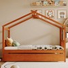 Whisen Twin Size Wooden House Bed with Twin Size Trundle - 2 of 4