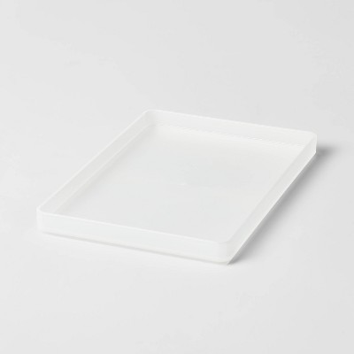 Large 9" x 6" x 0.75" Plastic Bathroom Tray Clear - Brightroom™