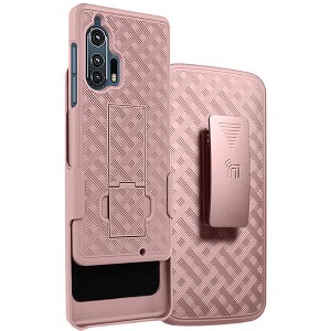 Nakedcellphone Case with Stand and Belt Clip Holster for Motorola Edge Plus (2020) - 1 of 4