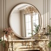 BEAUTYPEAK Beaded Round Wall Mirror Decorative Vanity Bathroom Mirror with Resin Frame - 2 of 4