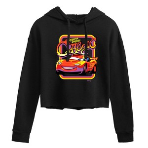 Women's - Disney - Radiator Springs Classic Lightning McQueen Cropped Graphic Hoodie - 1 of 3