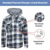 Galaxy Matix Men's Hooded Flannel Faux Sherling Lined Shacket - 2 of 4