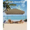 10x10 Instant Pop-Up Canopy - 1-Min One-Button Setup, UV Protection, Heavy Duty, Portable w/Roller Bag, Adjustable Height, Includes Sandbags & Stakes - 2 of 4