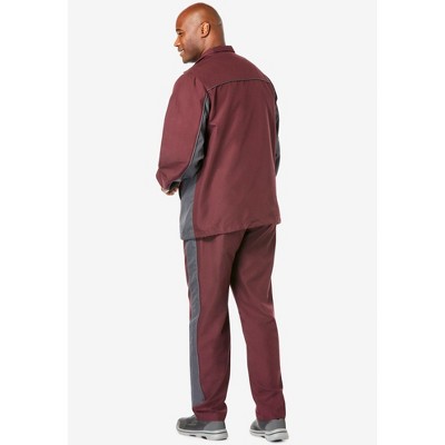 KingSize Long Sleeve Colorblock Tracksuit - 7XL, Navy Colorblock — фото 5