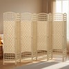 HOMCOM 8 Panel Room Divider, Folding Privacy Screen, 5.6' Room Separator, Wave Fiber Freestanding Partition Wall Divider, Natural - 2 of 4