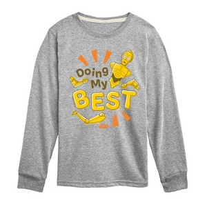 Boys' - Star Wars - Doing My Best Long Sleeve Graphic T-Shirt - 1 of 3