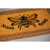 Evergreen Honeycomb Bee Indoor Outdoor Natural Coir Doormat 1'4"x2'4" Brown - 4 of 4