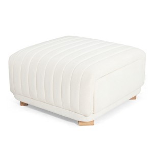 Christopher Knight Home Carla Vintage Channel Tufted Upholstered Storage Ottoman with 2 Drawers - 1 of 4