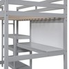 NicBex Twin Size Bunk Bed with Desk Loft Bed Pine Bed Frame with Writing Board, 3 Shelves, Ladder and Guardrail, No Box Spring Required - 4 of 4