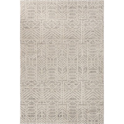 Nuloom Elaina Abstract Indoor/Outdoor Patio Area Rug 4' x 6' in Light Gray