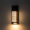 C Cattleya 2-Pack Matte Black Dusk to Dawn LED Outdoor Wall Light with Outlet and Clear Bubble Glass - 3 of 4