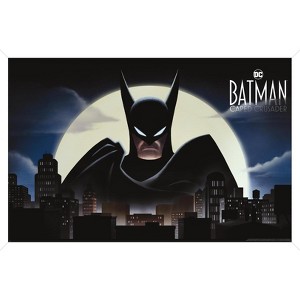 Trends International DC Batman: Caped Crusader - Skyline Key Art Framed Wall Poster Prints - 1 of 4