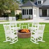 Aoodor Outdoor Rocking Chair, HDPE Slatted Porch Rocker with Armrests, All-Weather Design for Outdoor or Indoor - 3 of 4