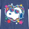 Girls' - Peanuts - Snoopy Groovy Heart Fitted Short Sleeve Graphic T-Shirt - 2 of 4
