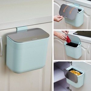 Small kitchen trash can with lid hanging trash can compost bin for kitchen counter - 1 of 4