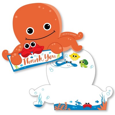 Big Dot of Happiness Letââ‚¬â„¢s Go Fishing - Shaped Thank You Cards - Fish  Themed Birthday Party or Baby Shower Thank You Note Cards with Envelopes -  Set of 12 : 