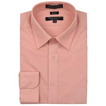 Marquis Men's Slim Fit And Long Sleeve Dress Shirt, Neck - 14.5 To 18.5