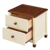 Nightstand With 2 Drawers For Kids, Solid Wood Bed Side Table With Thick Legs, Bedroom End Table, Small Night Stands - 4 of 4