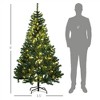 NAYSAYE 6ft Pre-Lit Artificial Pencil Christmas Tree, Full Xmas Tree with 1000 PVC Branch Tips, for Indoor Holiday Home Office Decor, Green - 3 of 4