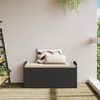 vidaXL Storage Bench with Cushion Black 45.3"x20.1"x20.5" Poly Rattan - 3 of 4