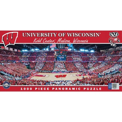 MasterPieces NCAA Wisconsin Badgers 1000 Piece Stadium (Basketball) Panoramic Jigsaw Puzzle