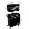 8-Drawer Rolling Tool Cabinet - Black, Lockable Wheels, Heavy-Duty for Garage/Workshop - 3 of 4