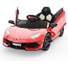 12V Licensed Lamborghini Kids Ride On Car, Battery Sports Car w/Remote, 2 Speeds, Sound, LED Headlights&Hydraulic Doors - 2 of 4