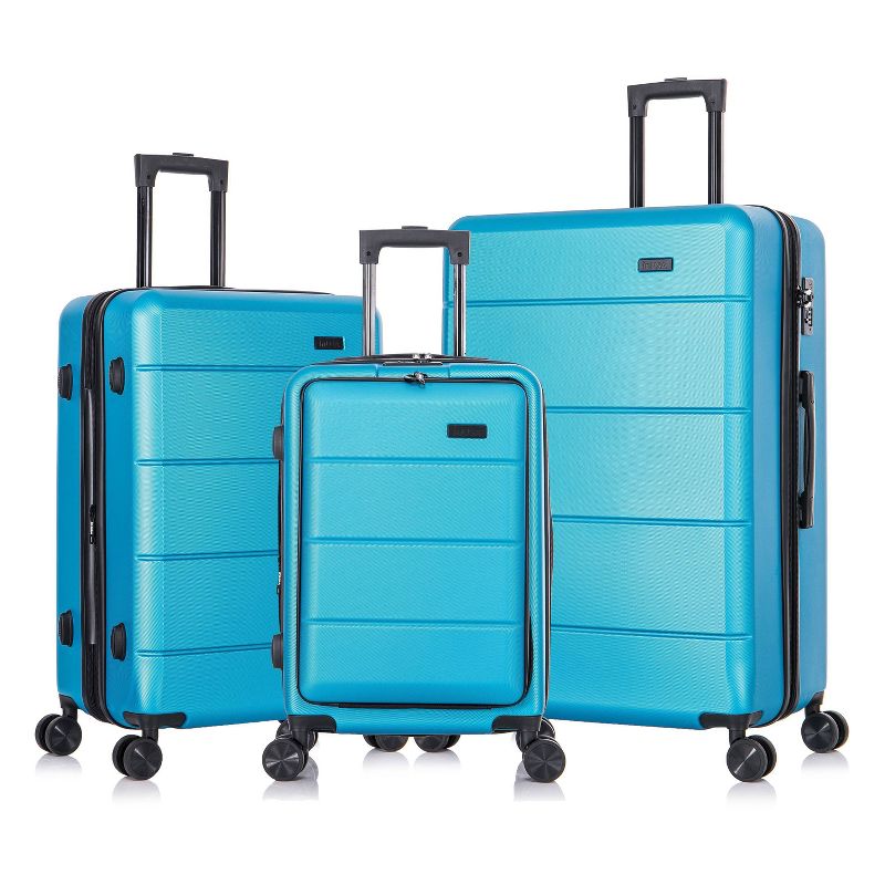 InUSA Elysian Lightweight Hardside Carry On Spinner 3pc Luggage Set, 1 of 13