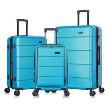 InUSA Elysian Lightweight Hardside Carry On Spinner 3pc Luggage Set