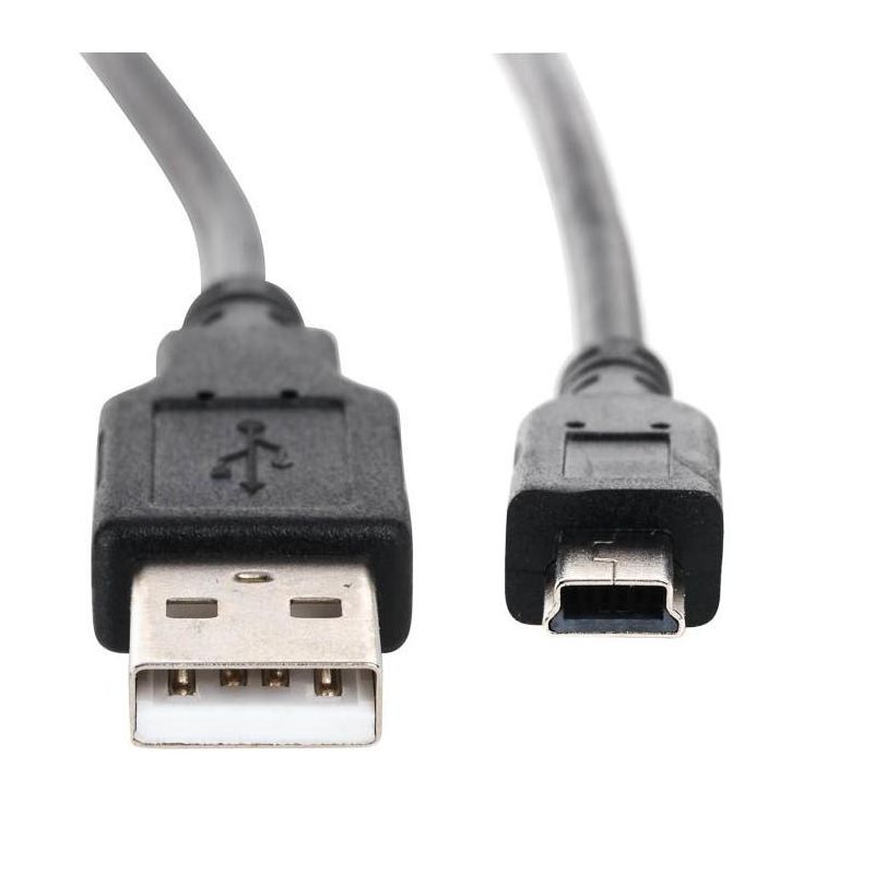 Monoprice USB A to Mini-B 2.0 Cable - 6 Feet - Black | 5-Pin 8/28AWG, 3 of 7