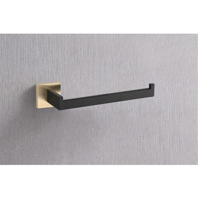 8-Piece Black and Gold Metal Bathroom Hardware Set