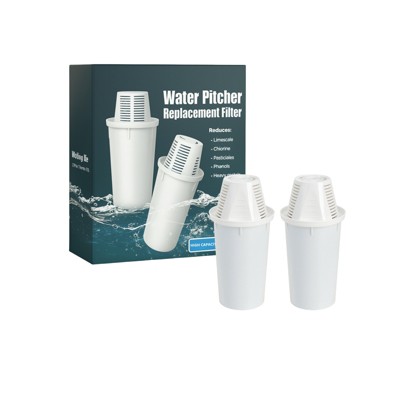Nispira Water Filter Replacement for Nakii Aquaphor Water Pitcher Dispenser Removes Chlorine, Lead, Odor, Color Reduce Water Hardness, 2 Packs
