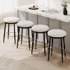 PAGED 24.75"Counter and Bar Stools with Sponge Cushion,Chic Barstools for Kitchen and Dining Room,Set of 2 - 2 of 4