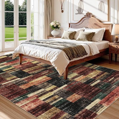 Washable Runner Rug Non Slip Kitchen Rugs Modern ndoor Entryway Rug Farmhouse Soft Bath Mat Stain Resistant Carpet for Bedroom Hallway Laundry