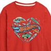 Boys' - Hot Wheels - Surfing Mix In A Heart Long Sleeve Graphic T-Shirt - 2 of 4