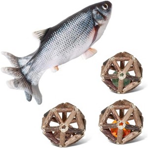 Potaroma Flopping Fish and 3 Silvervine Cage Balls Bundle - 1 of 3