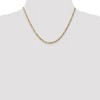 Black Bow Jewelry 3.25mm 14k Yellow Gold Solid Flat Figaro Chain Necklace - 2 of 4