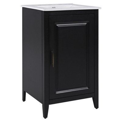 Christopher Knight Home Alonzo Modern 20" Bathroom Vanity with Ceramic Sink, Shelf and Drawer