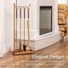 Best Choice Products 5-Piece Modern Contemporary Indoor Outdoor Antique Fireplace Tool Set w/ Ergonomic Handles - 2 of 4