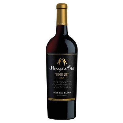 Ménage à Trois Midnight Red Blend Wine - 750ml Bottle