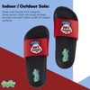 Mens SpongeBob SquarePants Slide Sandals - Spongebob Shoes - Spongebob, Patrick, Squidward, Sandy, Mr. Krabs Slides (Black Red, 12/13) - 3 of 4