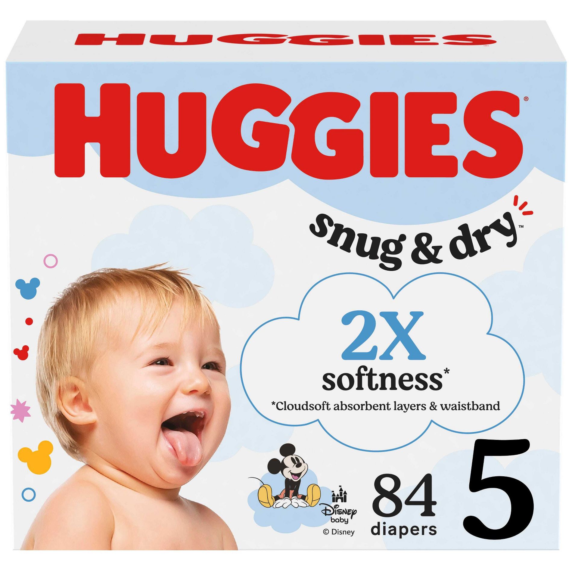 Huggies Snug & Dry Diapers  - Size 5 - 84ct