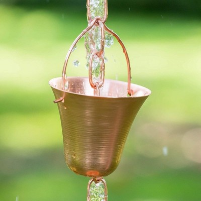Marrgon Copper Bell Style Rain Chain with Cups - 3 Feet