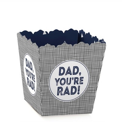 Big Dot of Happiness My Dad is Rad - Party Mini Favor Boxes - Father's Day Party Treat Candy Boxes - Set of 12